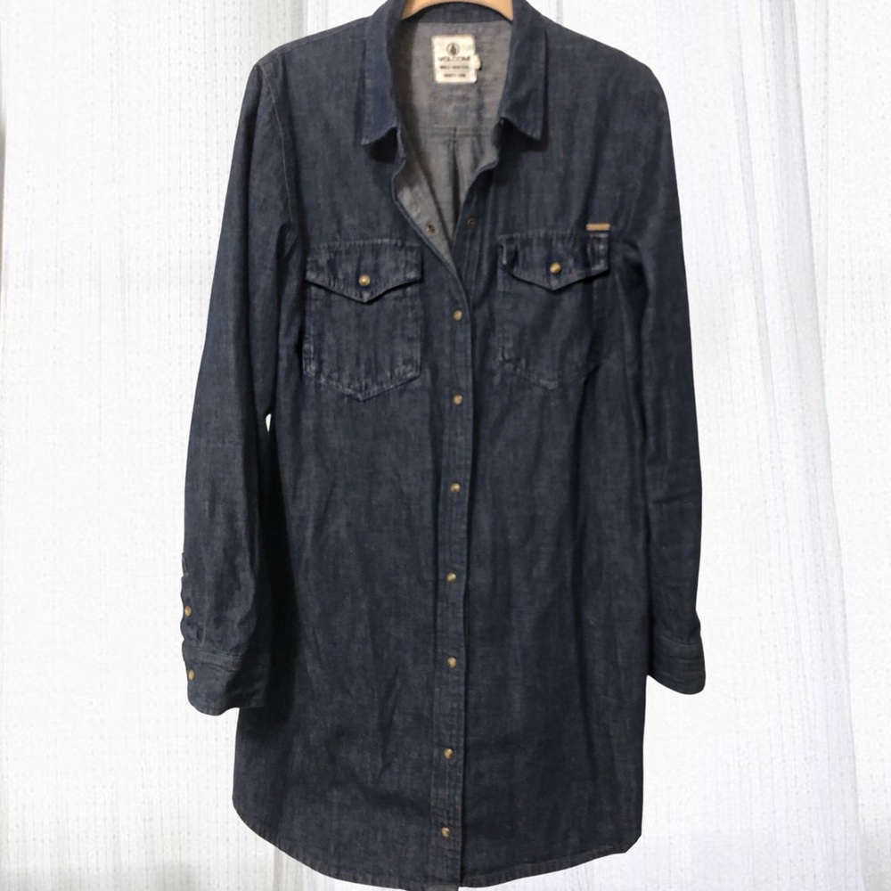Volcom denim dress size L/14 perfect capsule piece